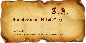 Bernhauser Mihály névjegykártya